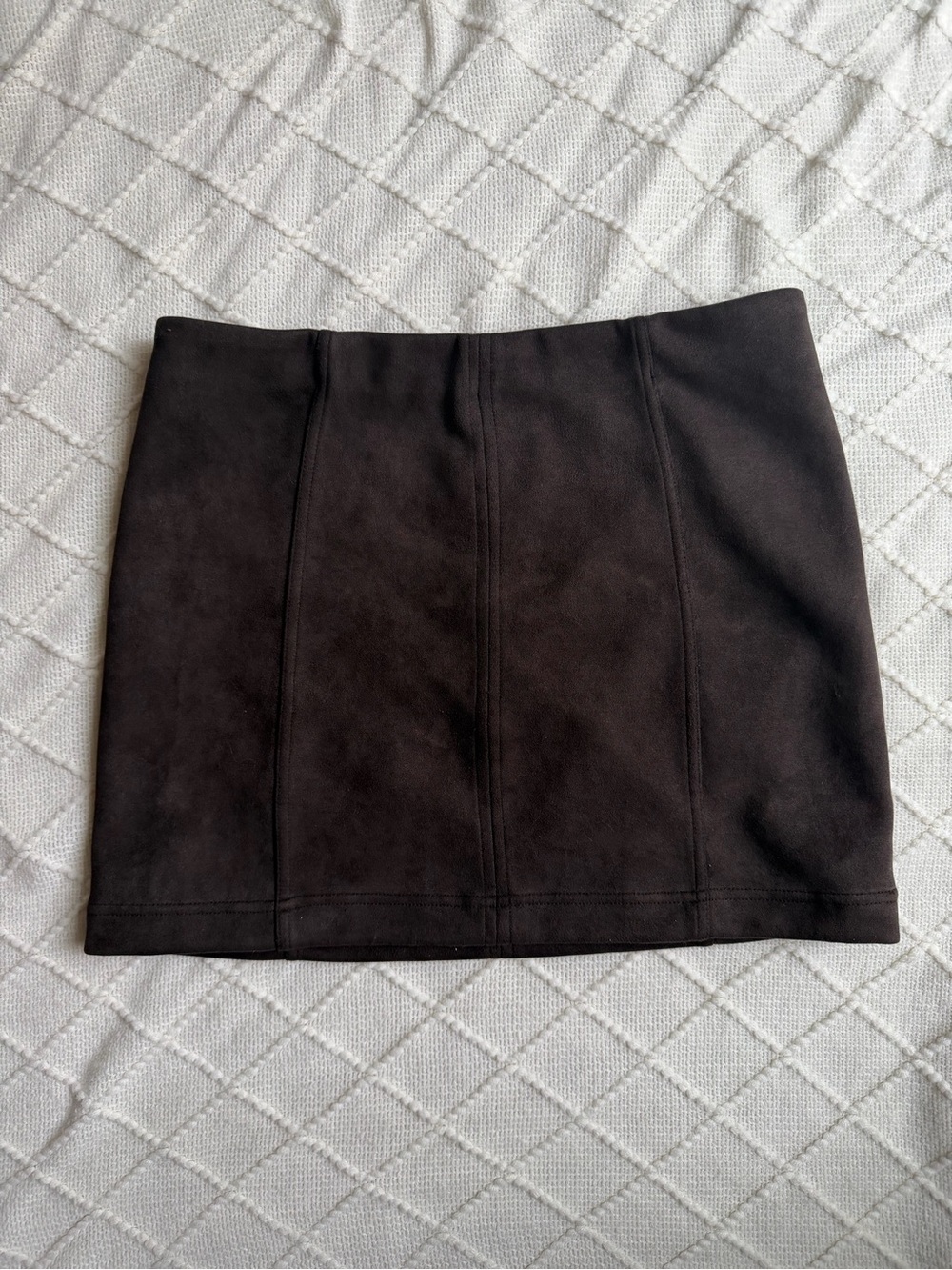 Classic Brown Suede-Look Mini Skirt